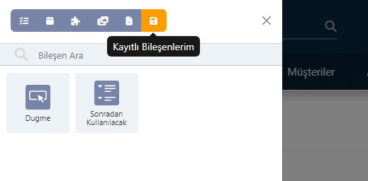 FonPageBuilder Kayıtlı Bileşeni Ekle
