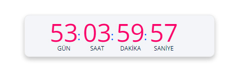 Geri Sayım Bileşeni Önyüz Gösterimi