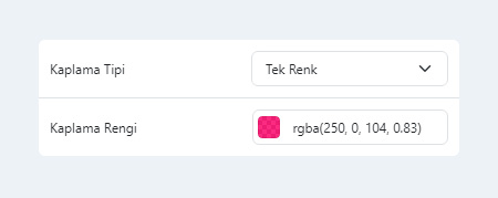 Resim Bileşeni Renk Kaplama