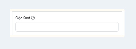 Slayt Ögesi Özel CSS Sınıfı