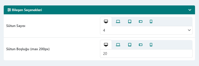 HTML & Metin Bloğu Bileşen Seçenekleri