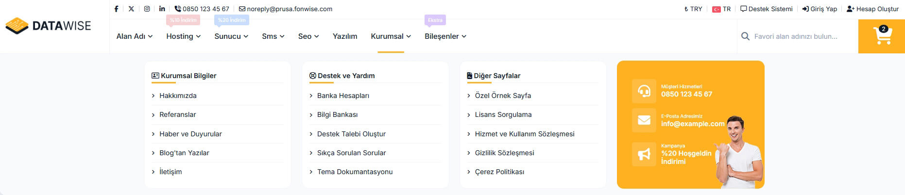 Kurumsal Mega Menü