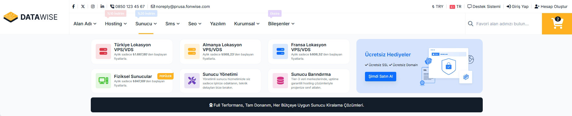 Server Mega Menü